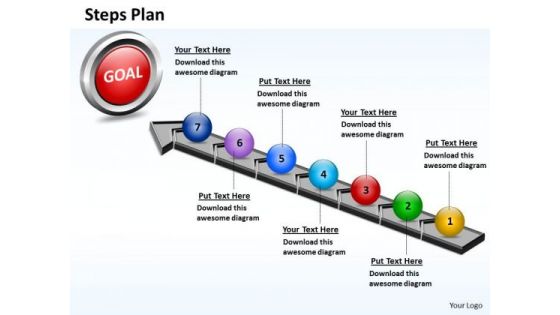 PowerPoint Designs Sales Steps Plan 7 Stages Style 4 Ppt Slides