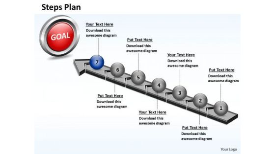 PowerPoint Designs Sales Steps Plan 7 Stages Style 4 Ppt Themes