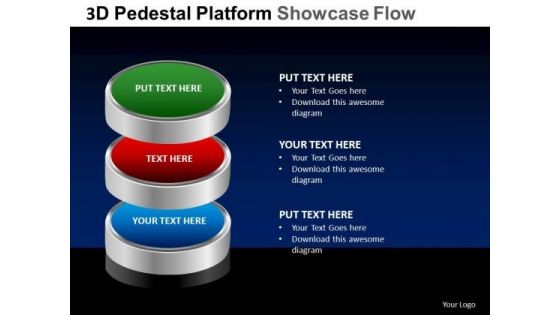 PowerPoint Designs Success Pedestal Platform Showcase Ppt Slides