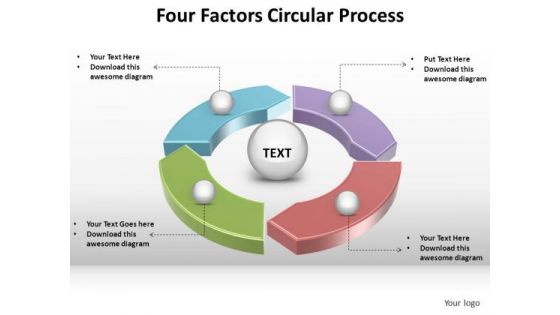 PowerPoint Designs Teamwork Circular Process Ppt Backgrounds