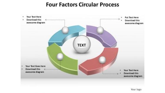 PowerPoint Designs Teamwork Circular Process Ppt Backgrounds