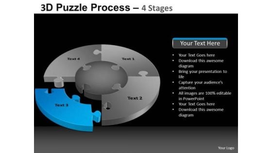 PowerPoint Designs Teamwork Pie Chart Puzzle Process Ppt Process