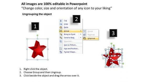 PowerPoint Designs Teamwork Stars In Circle Ppt Slides