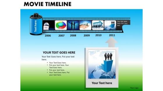 PowerPoint Film Strip Movie Timeline Ppt Slide Designs
