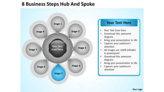 PowerPoint For Business Presentation Steps Hub And Spoke Ppt 6 Slides