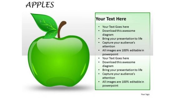 PowerPoint Graphics And Clipart Editable Apple Slides