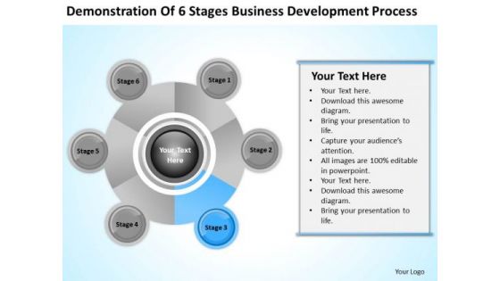 PowerPoint Graphics Business Of 6 Stages Development Process Templates