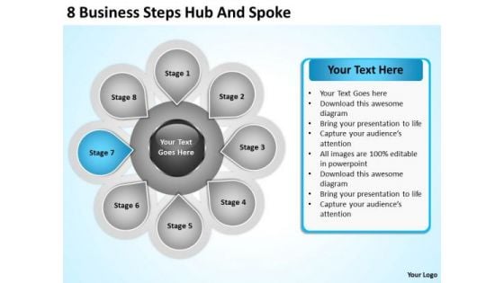 PowerPoint Graphics Business Templates Free Download Steps Hub And Spoke Ppt
