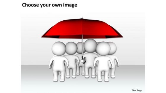 PowerPoint Graphics Business Under Blue Umbrella Templates Ppt Backgrounds For Slides