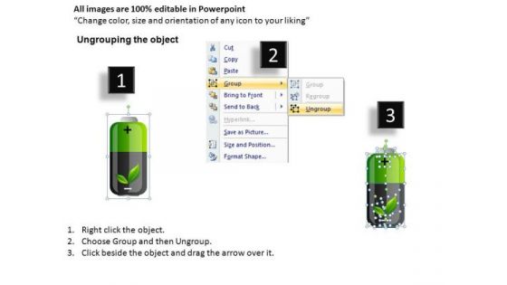 PowerPoint Graphics Clipart Green Energy Batteries Ppt Slides