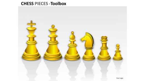 PowerPoint Graphics Showing Teamwork Leadership With Chess Pieces