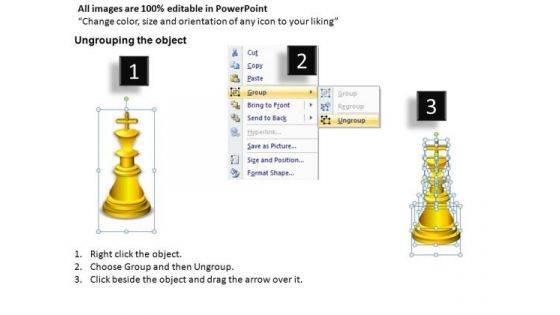 PowerPoint Graphics Showing Teamwork Leadership With Chess Pieces