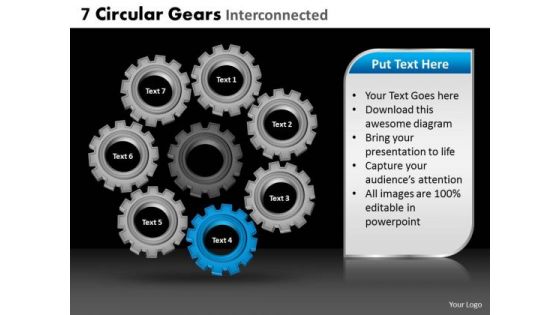 PowerPoint Layout Business Circular Gears Ppt Theme