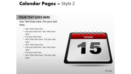 PowerPoint Layout Calendar 15 Today Education Ppt Slides