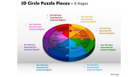 PowerPoint Layout Chart Circle Puzzle Ppt Template