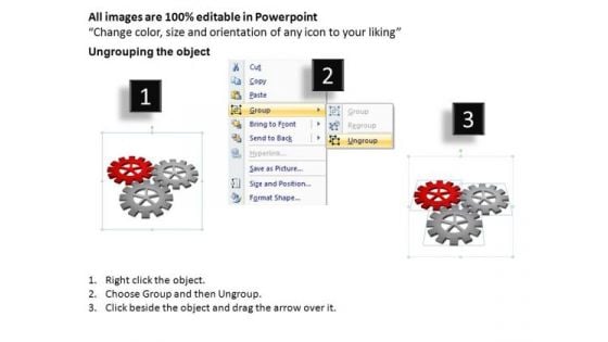 PowerPoint Layout Chart Gears Process Ppt Designs