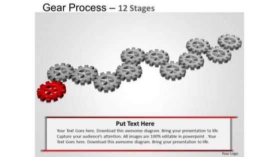 PowerPoint Layout Chart Gears Process Ppt Theme