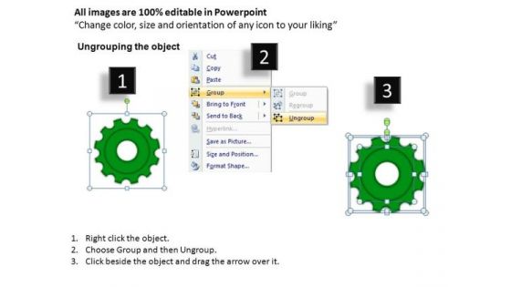 PowerPoint Layout Chart Gears Process Ppt Themes