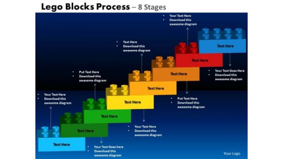 PowerPoint Layout Circle Process Lego Blocks Ppt Design Slides