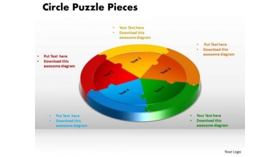 PowerPoint Layout Circle Puzzle Chart Ppt Backgrounds