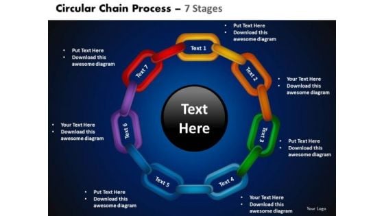 PowerPoint Layout Circular Chart Circular Chain Ppt Template