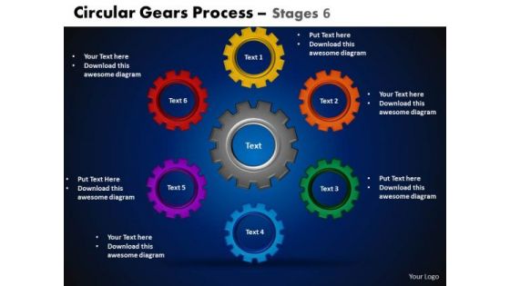 PowerPoint Layout Circular Process Circular Gears Ppt Presentation Designs