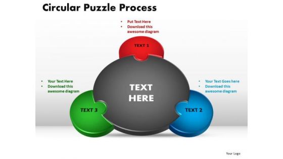 PowerPoint Layout Circular Puzzle Process Chart Ppt Design