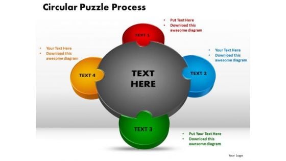 PowerPoint Layout Circular Puzzle Process Growth Ppt Backgrounds