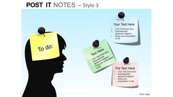 PowerPoint Layout Company Growth Post It Notes Ppt Theme