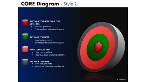 PowerPoint Layout Company Success Goals Core Diagram Ppt Slide