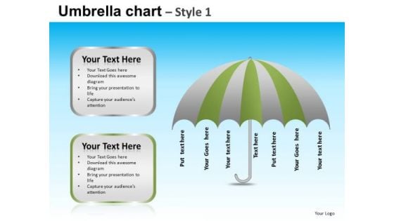 PowerPoint Layout Corporate Competition Targets Umbrella Chart Ppt Theme