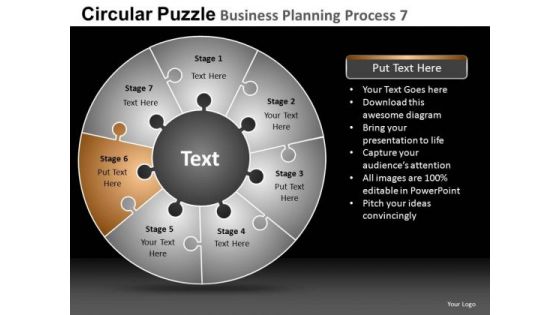 PowerPoint Layout Corporate Designs Circular Puzzle Ppt Process