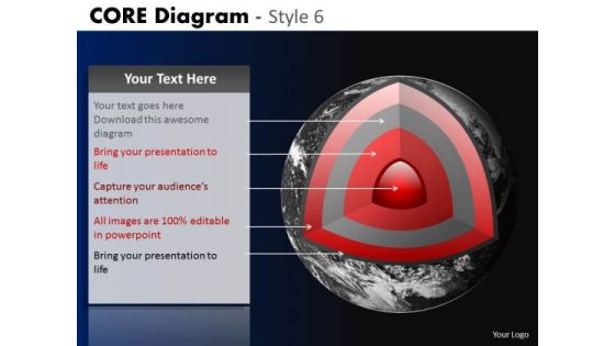 PowerPoint Layout Corporate Strategy Targets Core Diagram Ppt Theme