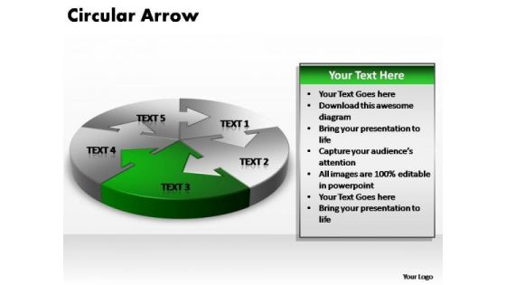 PowerPoint Layout Diagram Circular Arrow Ppt Slide