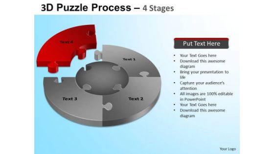 PowerPoint Layout Diagram Jigsaw Pie Chart Ppt Presentation