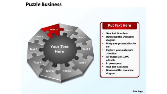 PowerPoint Layout Diagram Puzzle Business Ppt Backgrounds