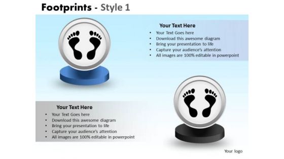 PowerPoint Layout Executive Leadership Footprints Ppt Template