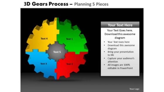 PowerPoint Layout Gears Process Ppt Presentation Designs