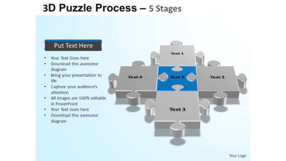 PowerPoint Layout Global Puzzle Process Ppt Theme