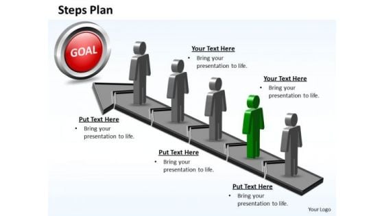 PowerPoint Layout Graphic Steps Plan 5 Stages Style 5 Ppt Design