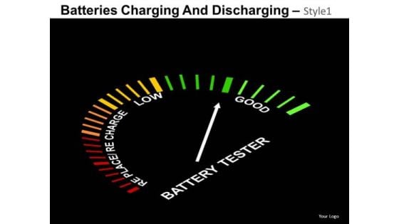 PowerPoint Layout Growth Batteries Charging And Discharging Ppt Slide