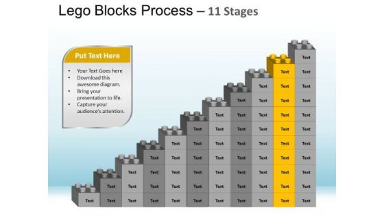 PowerPoint Layout Growth Lego Blocks Ppt Backgrounds