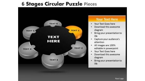 PowerPoint Layout Image Circular Puzzle Ppt Slide