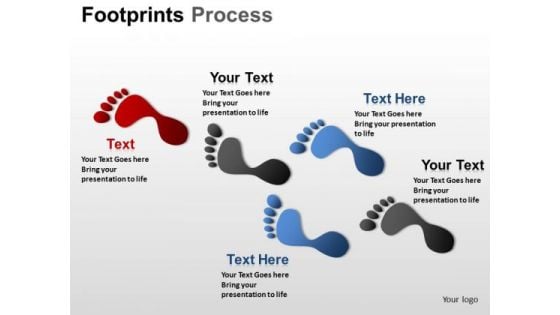 PowerPoint Layout Leadership Footprints Process Ppt Design Slides