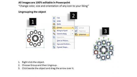 PowerPoint Layout Leadership Gears Process Ppt Design