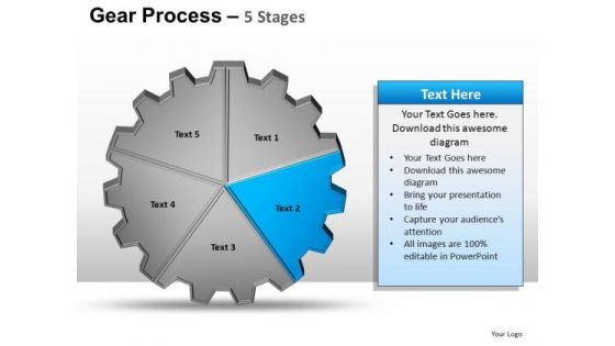 PowerPoint Layout Leadership Gears Process Ppt Slide