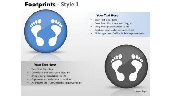 PowerPoint Layout Marketing Footprints Ppt Slide Designs