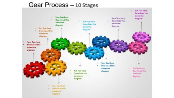 PowerPoint Layout Marketing Gears Process Ppt Presentation