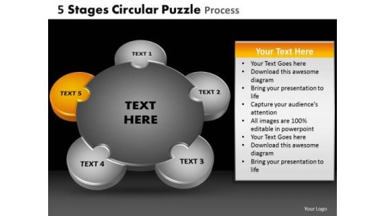 PowerPoint Layout Sales Circular Puzzle Ppt Slides