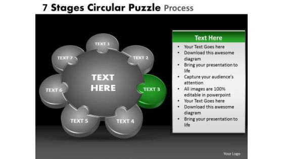 PowerPoint Layout Sales Circular Puzzle Ppt Themes